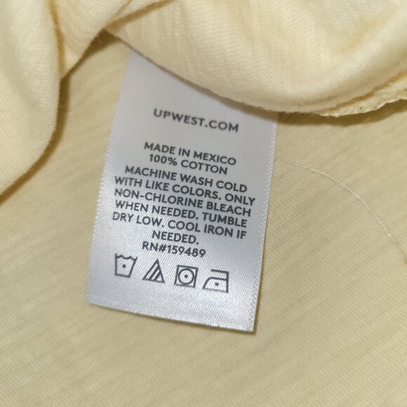 UpWest Womens Size Small 100% Cotton Yellow Tank Top Shirt Feminine Cruise Pool - Picture 6 of 7